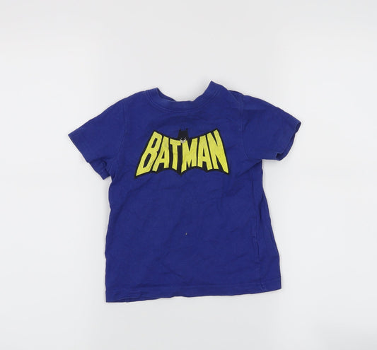 Batman Boys Blue   Basic T-Shirt Size 18-24 Months