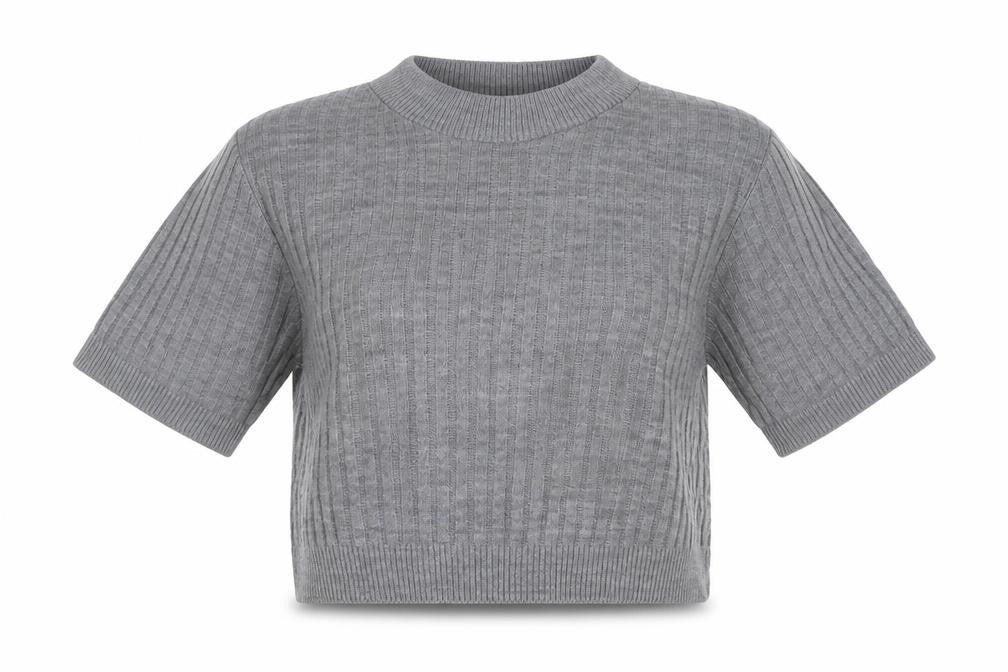 PRETTYLITTLETHING Womens Grey   Pullover Jumper Size S
