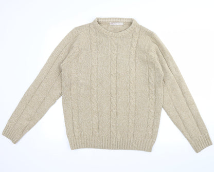 Front view of ewm classics women’s beige jumper, size S