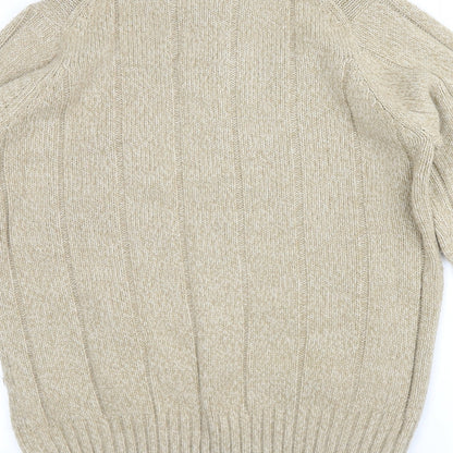 Brand and care label for ewm classics women’s beige jumper, size S