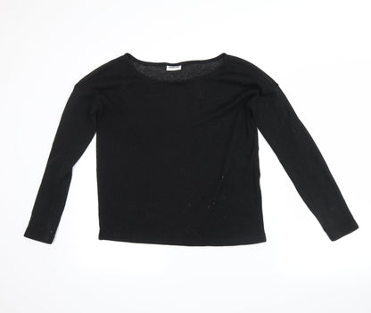 Front view of Noisy May women’s black microfibre jumper, size S