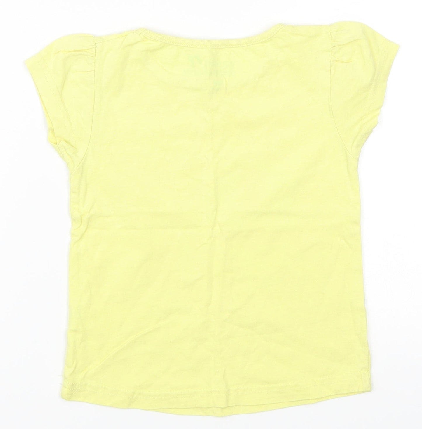 Young Dimension Girls Yellow   Basic T-Shirt Size 6-7 Years