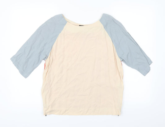 Topshop Womens Beige   Basic T-Shirt Size 6