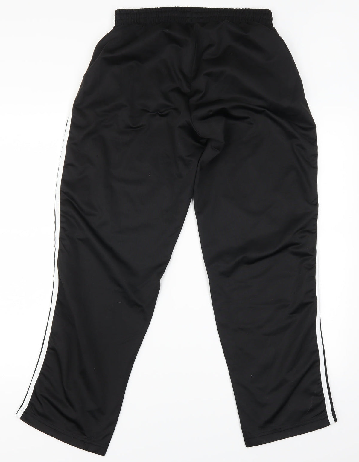 Back view of urban gang women’s black jogger trousers, size M, 27-inch leg