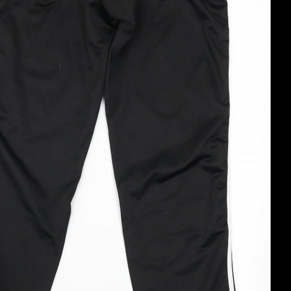 Brand and care label for urban gang women’s black jogger trousers, size M, 27-inch leg
