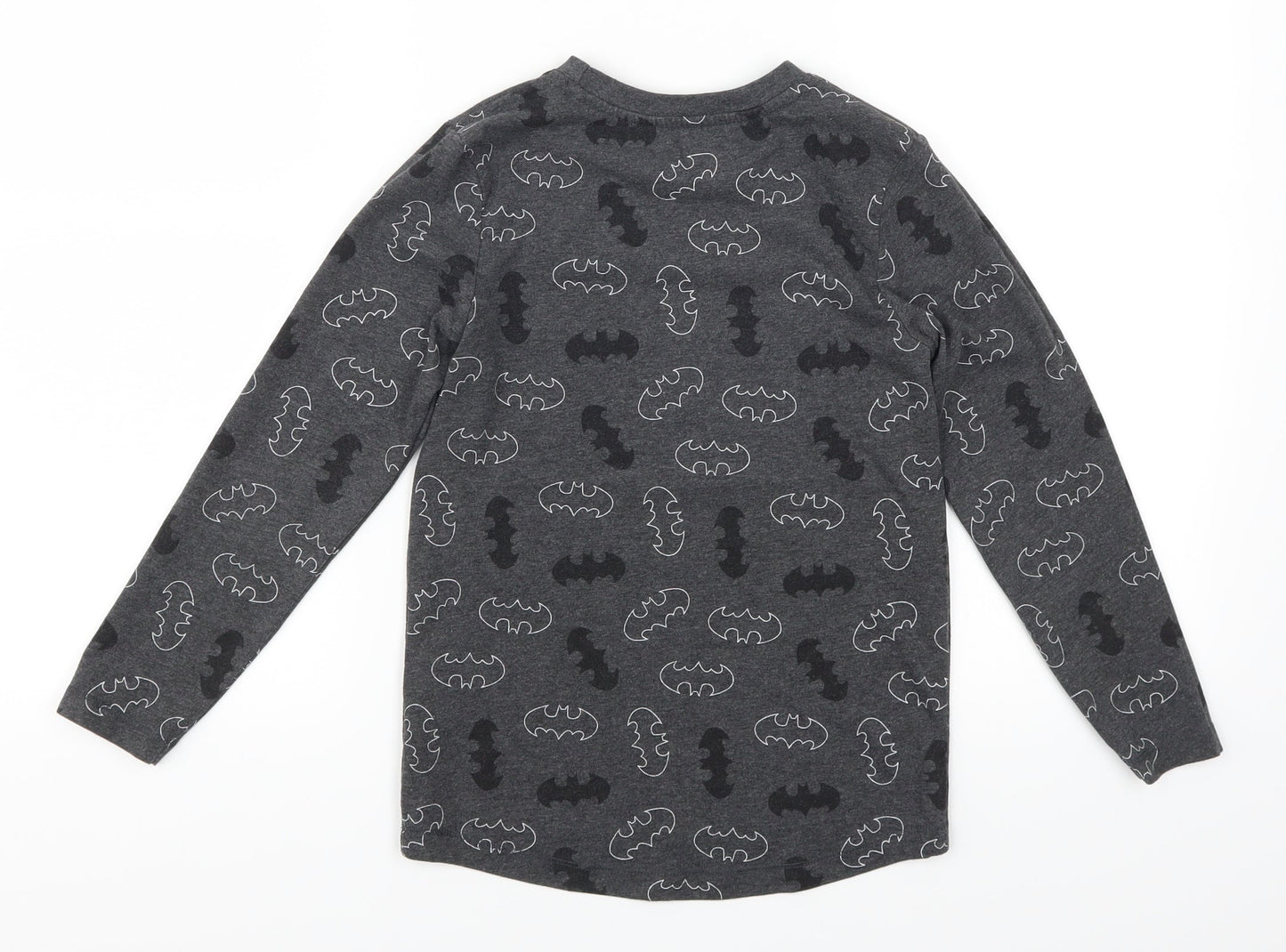 nutme' Boys Grey   Basic T-Shirt Size 7-8 Years  - batman