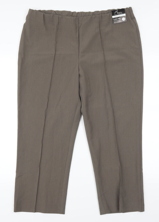 BM Womens Brown   Trousers  Size 18 L22 in