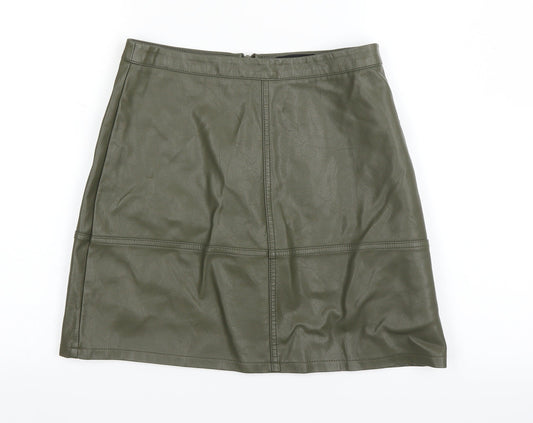 New Look Womens Green   A-Line Skirt Size 8