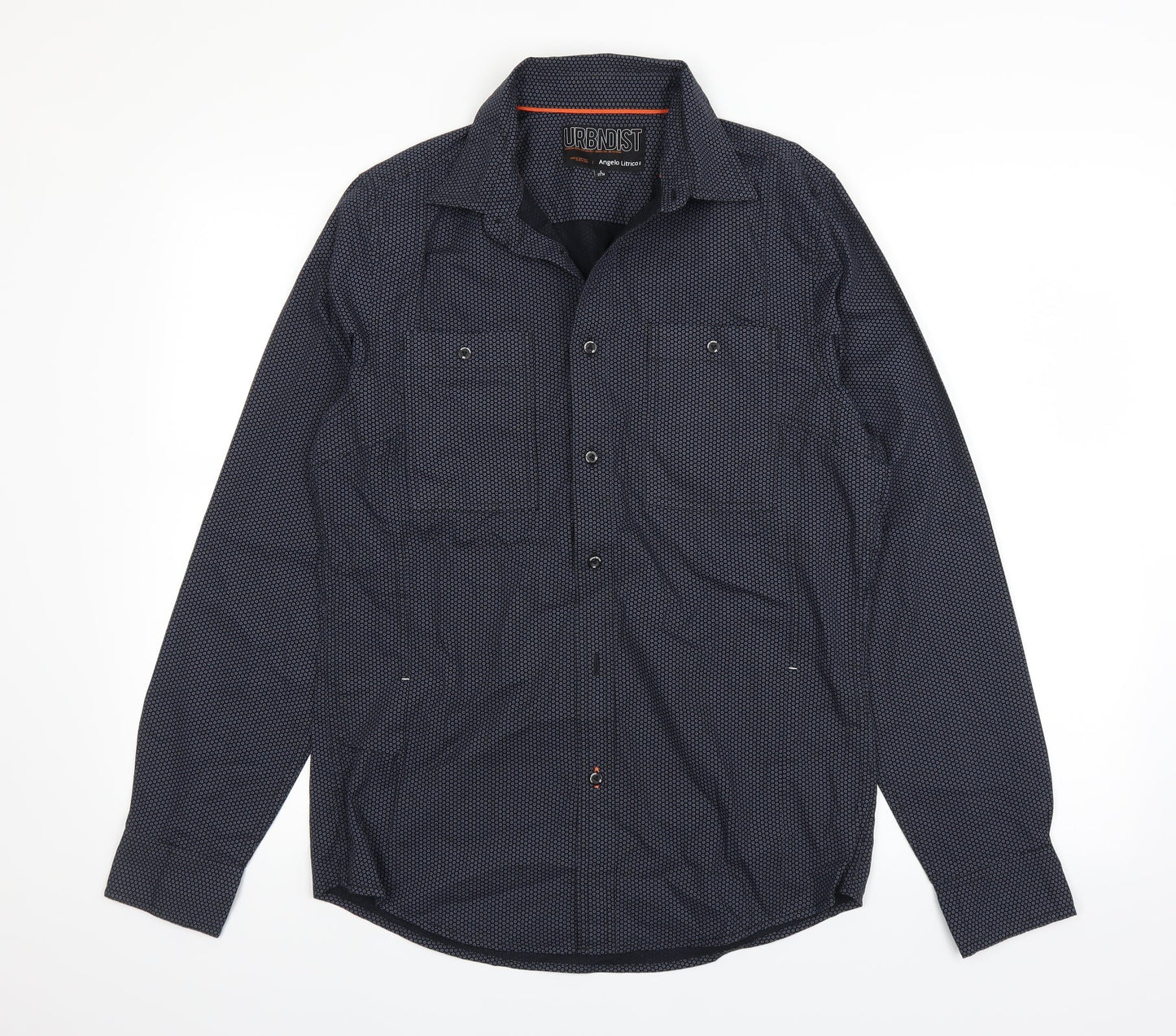 Urbndist Mens Blue    Dress Shirt Size S