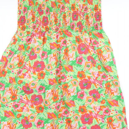 Preloved Primark Womens Green Floral  Fit & Flare  Size M - Label