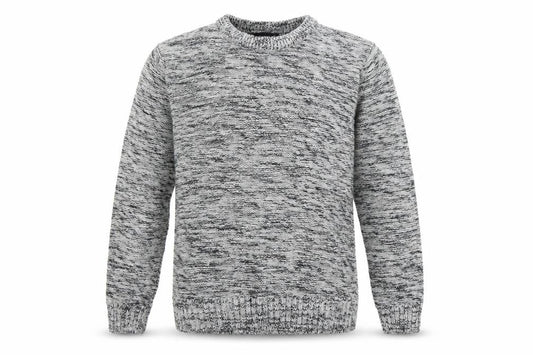 Front view of Cedarwood State men’s grey jumper, size M