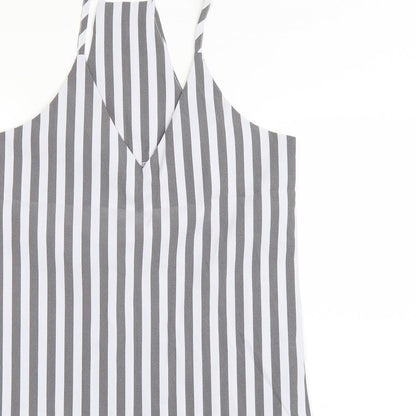 Preloved SheIn Womens Grey Striped  Tank Dress  Size S - Detail
