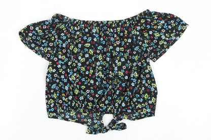 Back view of New Look girls’ multicoloured floral basic blouse, size 11, years