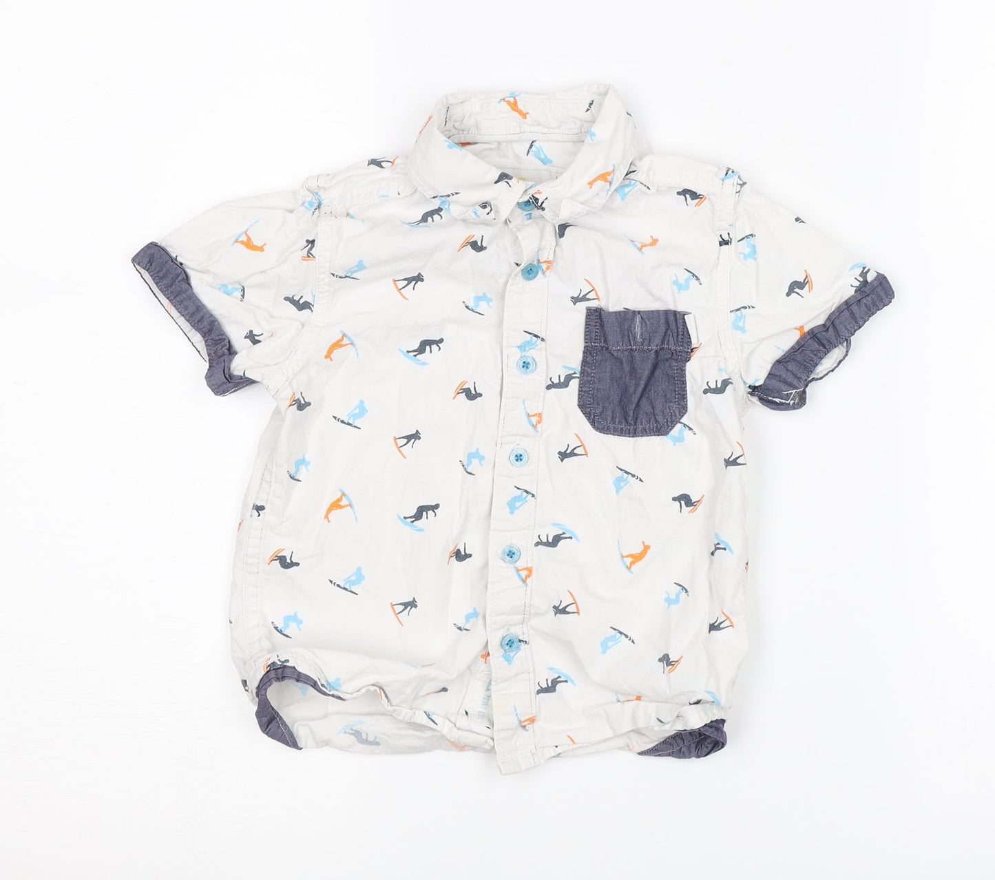 point cove Boys White   Basic Button-Up Size 2-3 Years  - surf