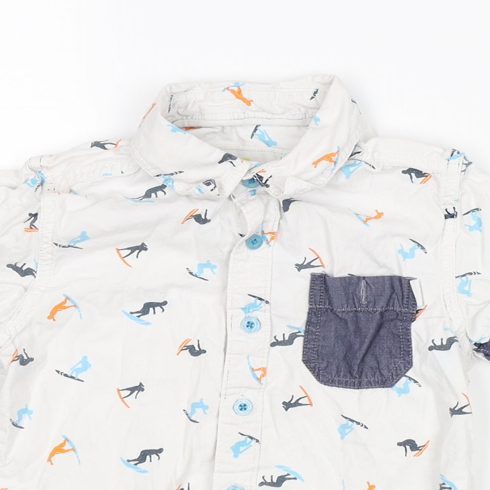 point cove Boys White   Basic Button-Up Size 2-3 Years  - surf