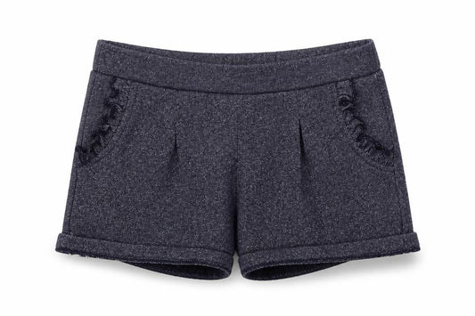 Front view of La Redoute girls’ purple mom shorts, size 8, years