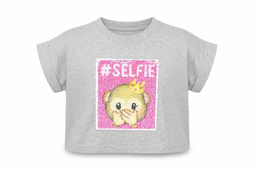 Primark Girls Grey   Basic T-Shirt Size 8-9 Years  - selfie