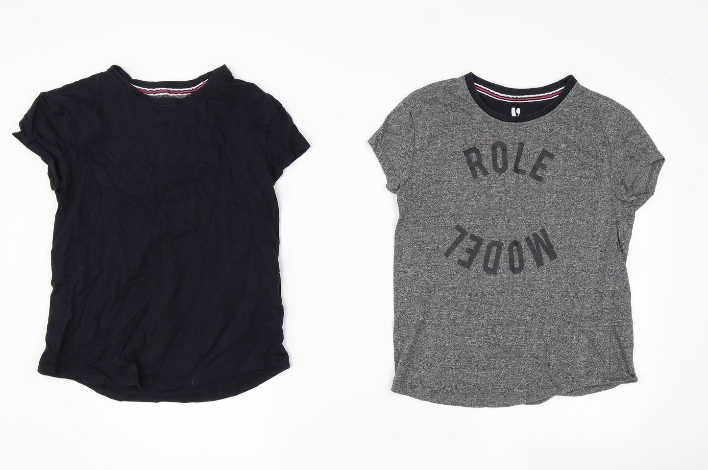 Very Girls Grey   Basic T-Shirt Size 9-10 Years  - 2 PACK