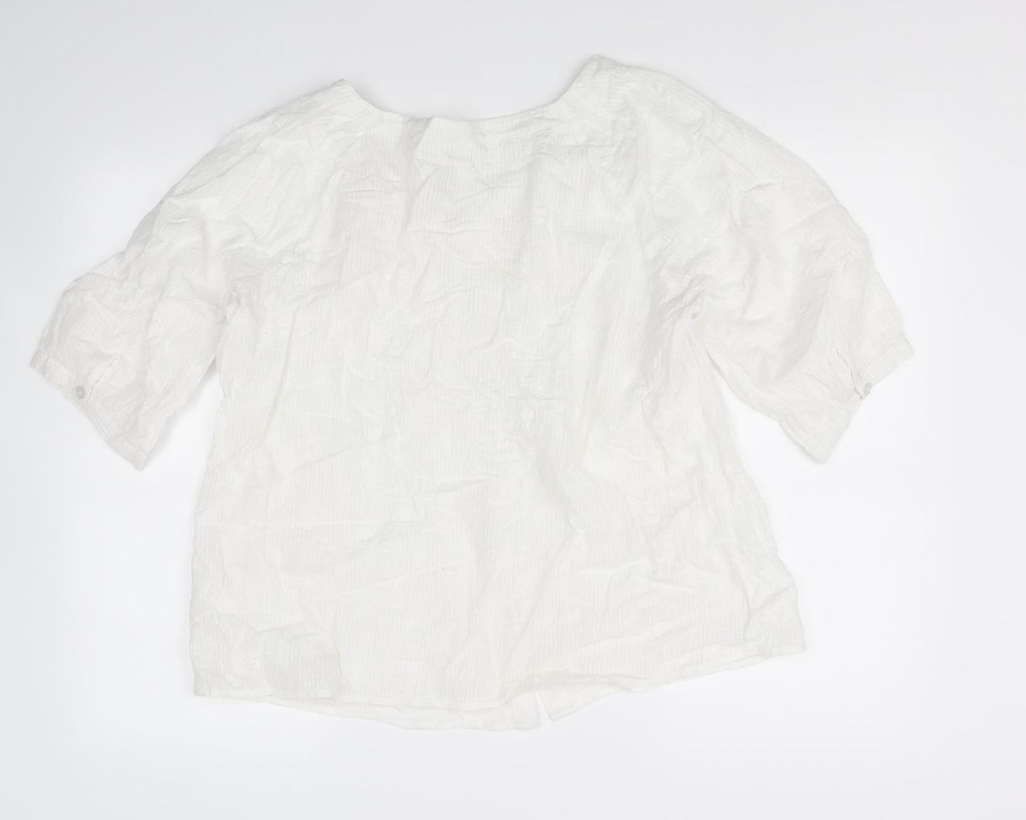Preworn Womens White   Basic Blouse Size 18