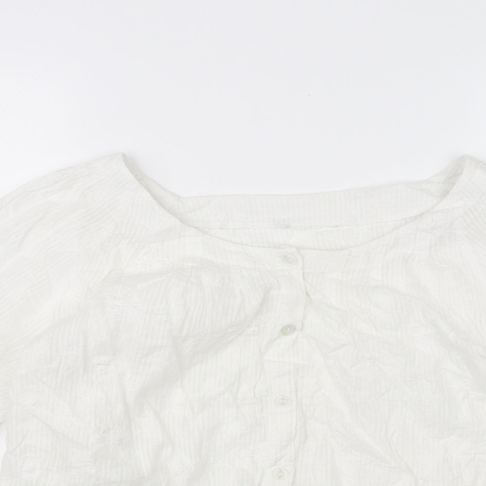 Preworn Womens White   Basic Blouse Size 18