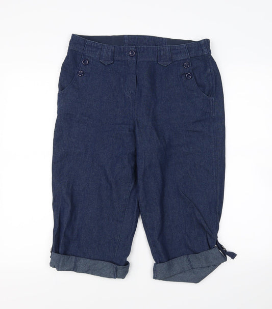 BHS Womens Blue   Cropped Jeans Size 12 L20 in