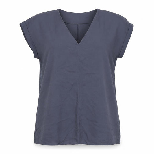Front view of George women’s grey chiffon tunic t-shirt, size UK 2