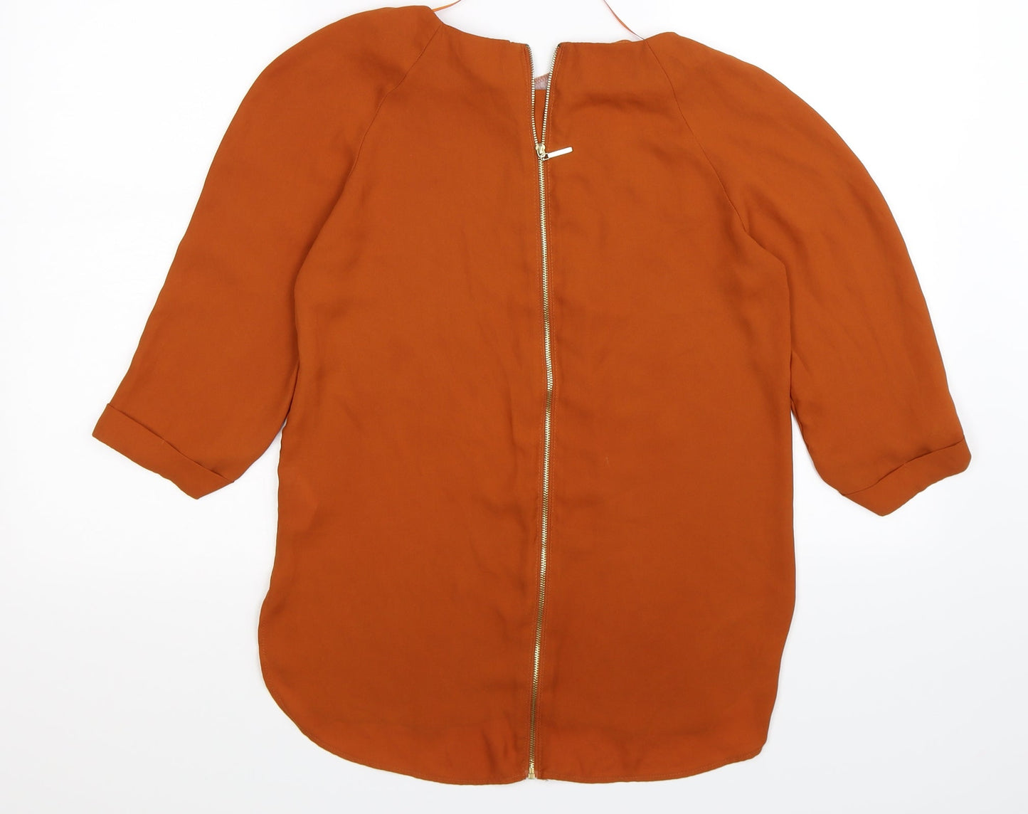 Atmosphere Womens Brown   Basic Blouse Size 8  - burnt orange