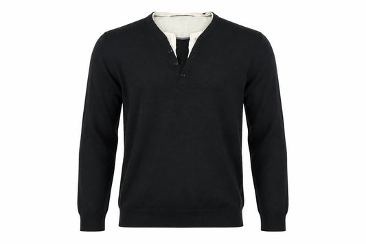 Front view of Burton men’s black jumper, size M