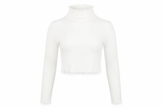 PRETTYLITTLETHING Womens White   Cropped T-Shirt Size 16