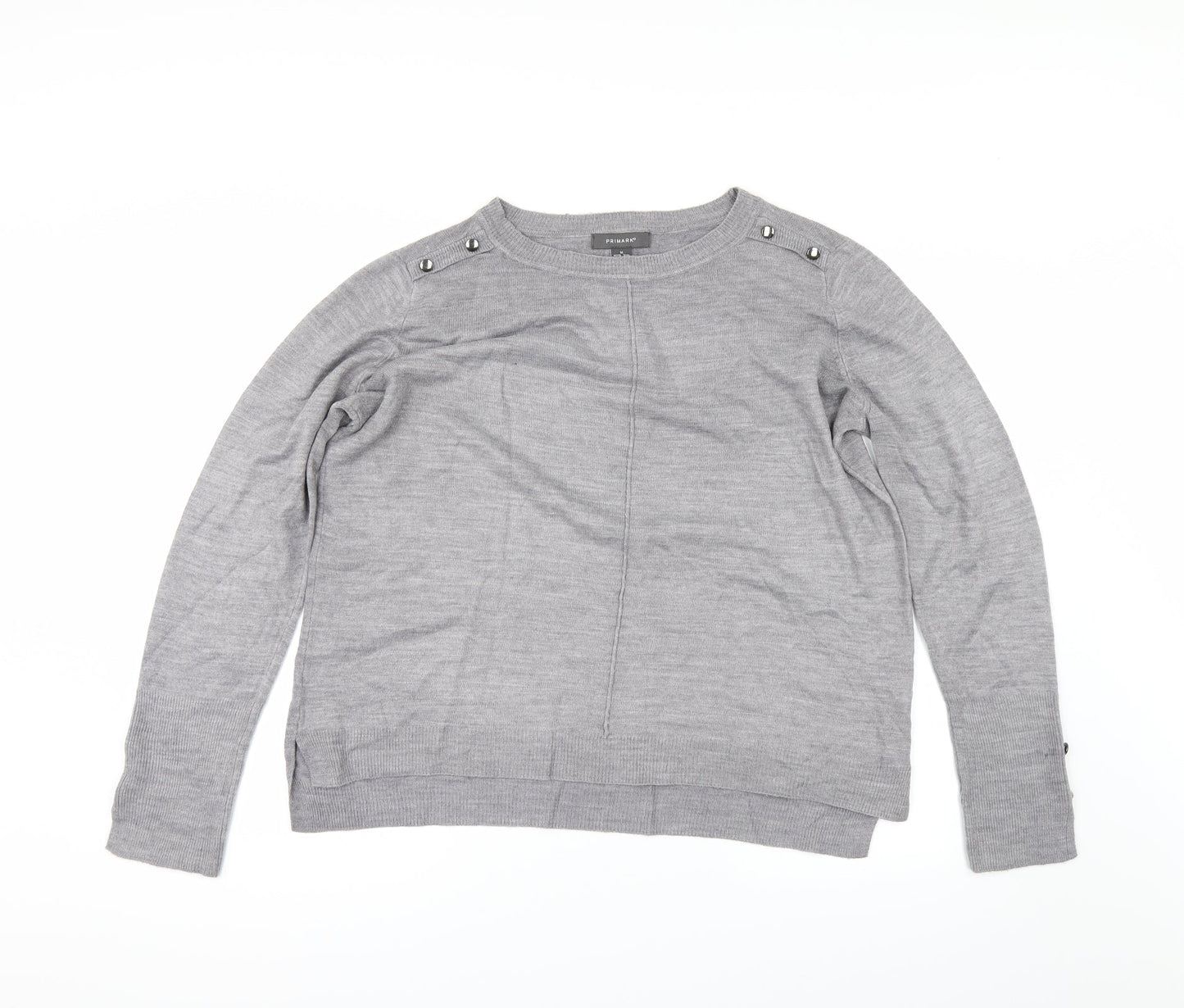Primark Womens Grey   Pullover Jumper Size M