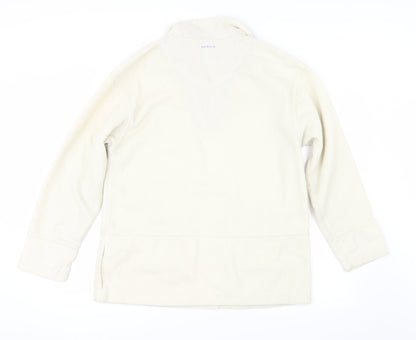 Back view of Active women’s ivory jacket, size UK 16