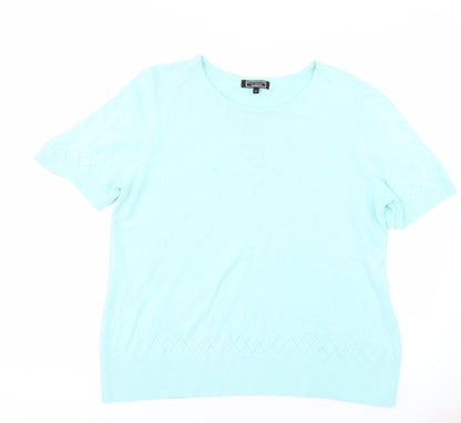 Additional front view of Debenhams women’s green jumper, size UK 18