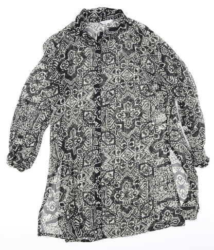 Additional front view of Papaya women’s black fit & flare, size UK 14