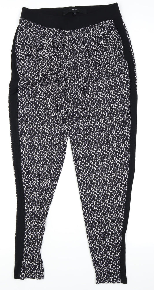 NEXT Womens Black Animal Print  Chemise Lounge Pants Size 10