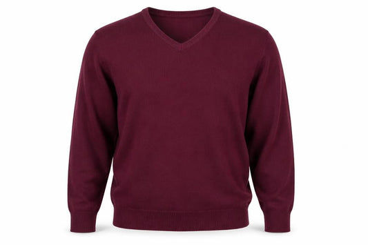 Front view of Greenwoods men’s purple pullover sweatshirt, size L