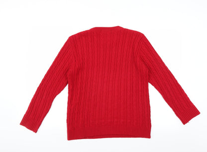 Back view of Choice Collection women’s red jumper, size S