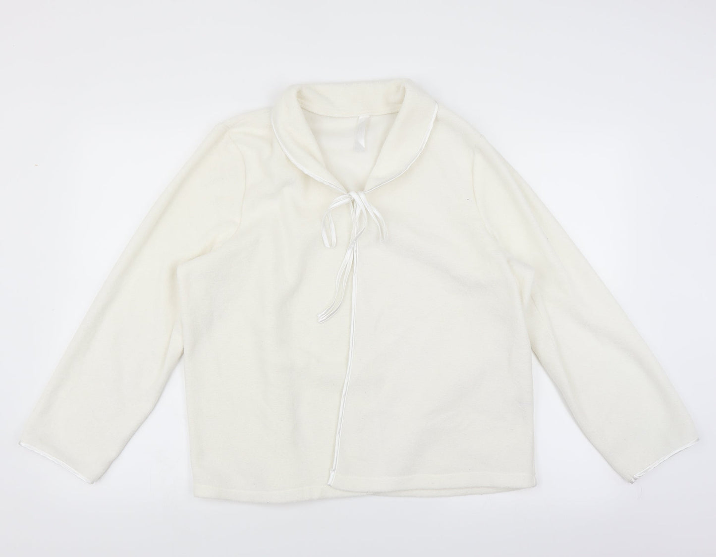 BM Womens White Solid  Top Pyjama Top Size 16