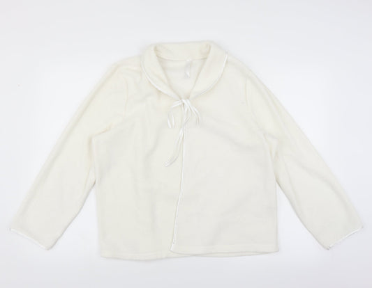 BM Womens White Solid  Top Pyjama Top Size 16