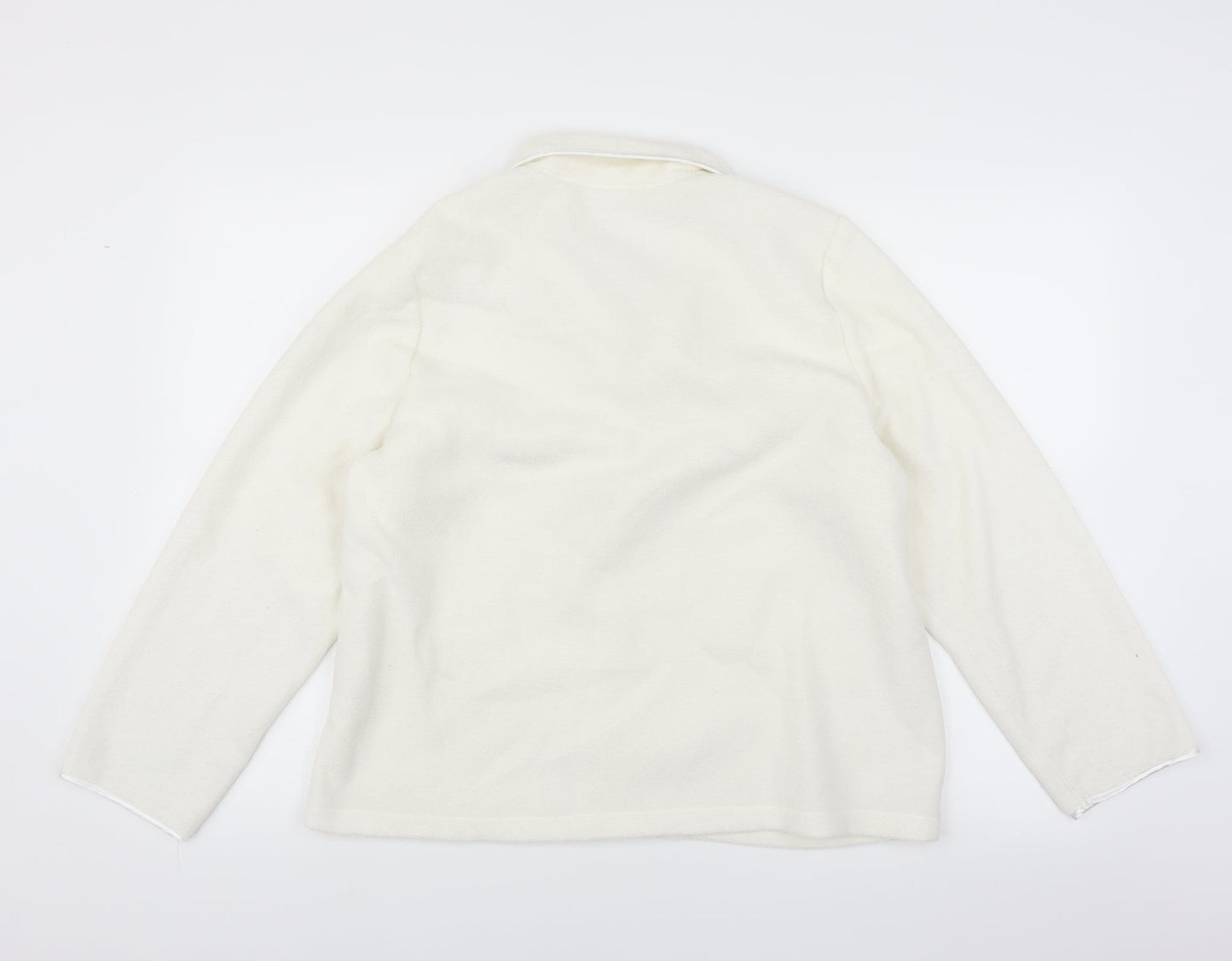 BM Womens White Solid  Top Pyjama Top Size 16