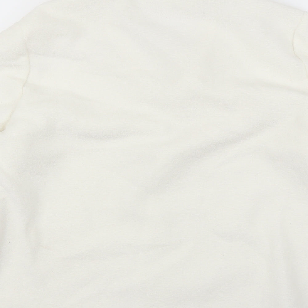 BM Womens White Solid  Top Pyjama Top Size 16