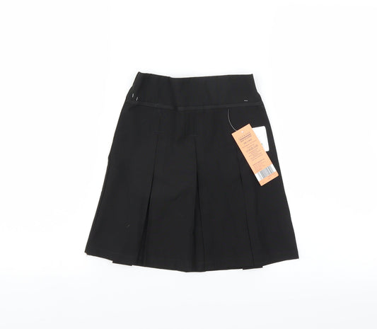 Lily & Dan Girls Black   A-Line Skirt Size 5-6 Years - pleated