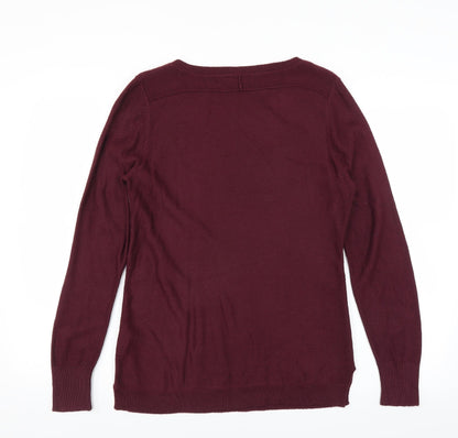 Back view of Originals women’s purple jumper, size S, - glittery