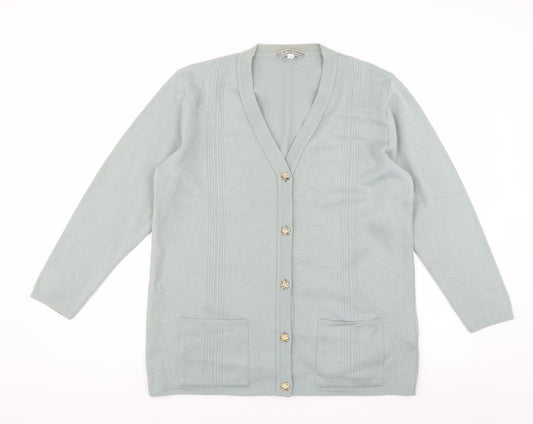 The Pearl Collection Womens Green   Cardigan Jumper Size 14
