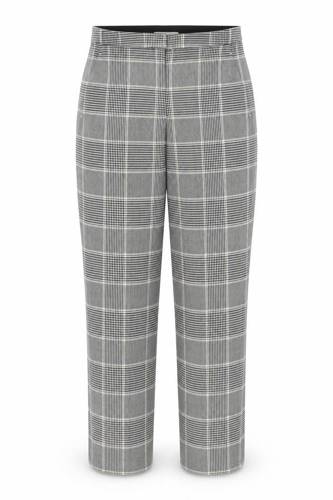 H&M Womens Grey Plaid  Trousers  Size 8 L25 in
