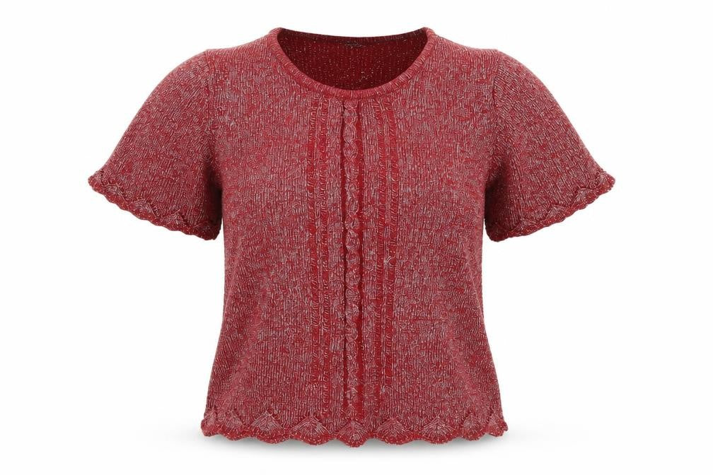 Bonmarché Womens Red Pullover Jumper Size S - glittery