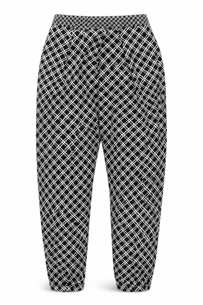Topshop Womens Black Geometric  Trousers  Size 6 L27 in
