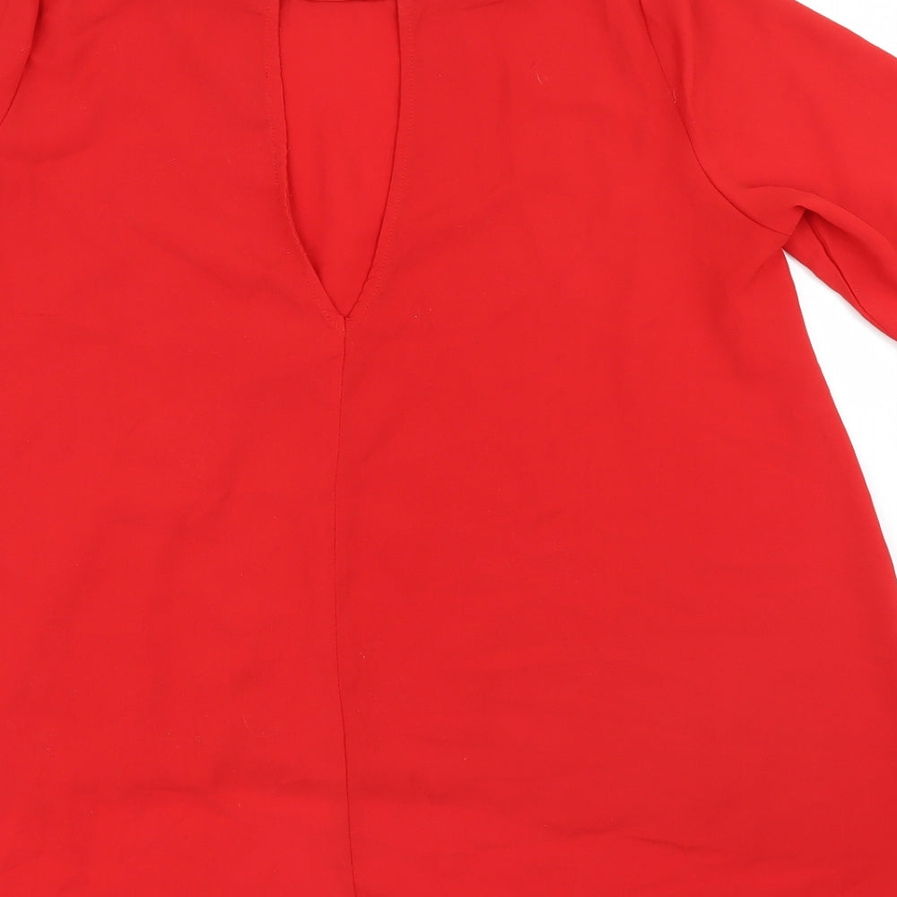 Glamorous Womens Red   Basic Blouse Size 10