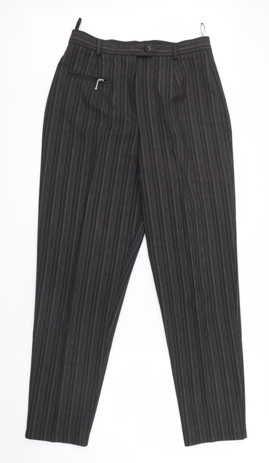 Best basics Womens Black Striped  Trousers  Size 14 L29 in