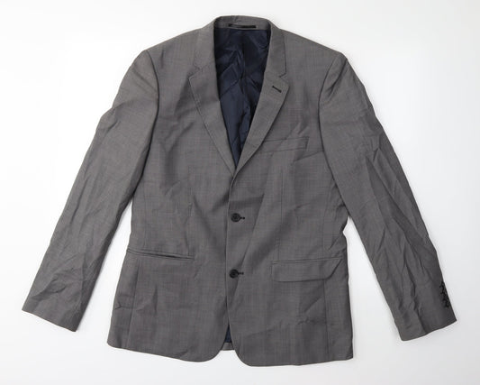 Topman Mens Grey   Jacket Suit Jacket Size 42