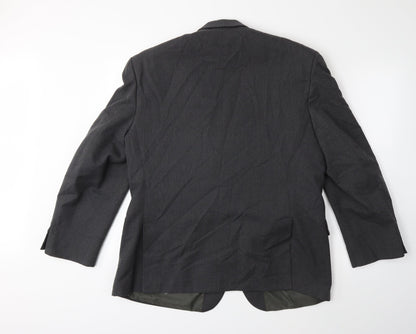 Back view of Preworn men’s grey jacket suit jacket, size 46